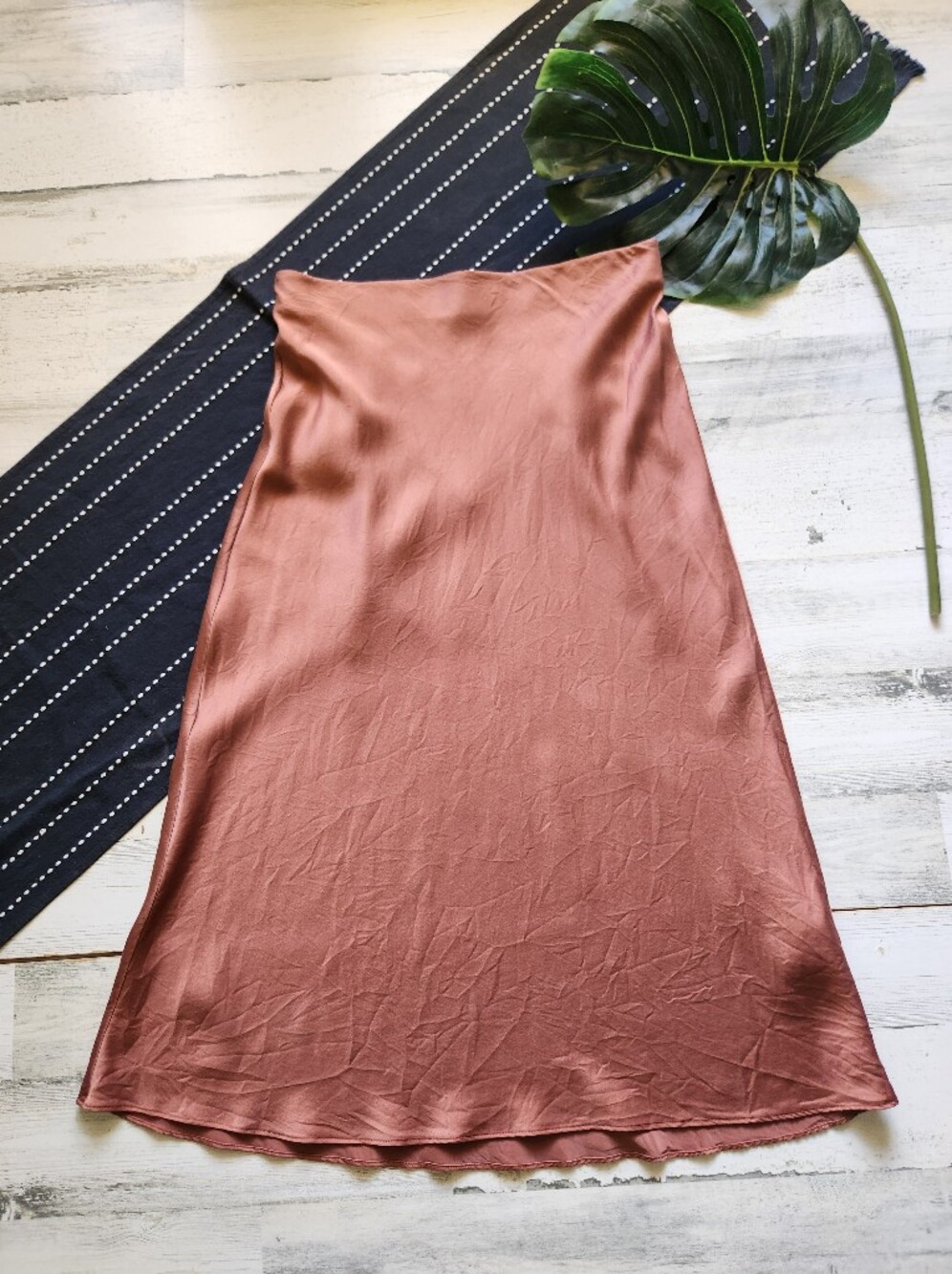 Quince 100% Washable Silk Midi Skirt Rose Powder Size Small